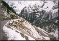 A snowy Stelvio pass.