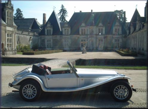 Cabrio and French chateau